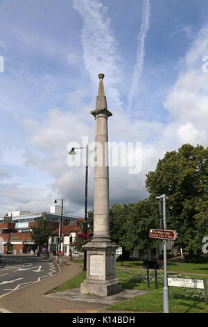 La colonne de New York (aka le Monument), Monument Green, Weybridge, Surrey, Angleterre, Grande-Bretagne, Royaume-Uni, UK, Europe Banque D'Images