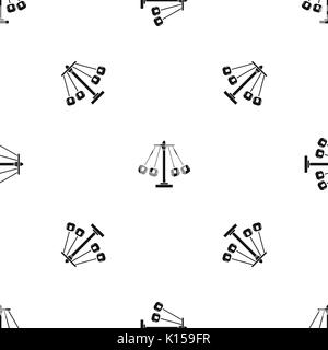 Carnival ride noir transparente motif swing Illustration de Vecteur