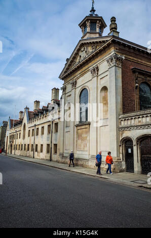 Pembroke College Cambridge, qui fait partie de l'Université de Cambridge - Exterior of Pembroke College, fondée en 1347, dans le centre de Cambridge au Royaume-Uni Banque D'Images