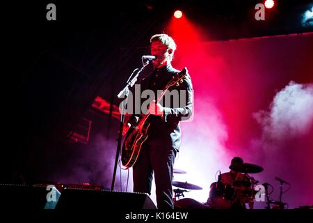 Paul Banks d'Interpol le groupe de rock qui est représenté sur la scène comme en concert à Carroponte Milan Italie. (Photo de Roberto Finizio / Pacific Press) Banque D'Images