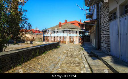 Détails de construction dans Karyes Saint sur le mont Athos, la Grèce Banque D'Images