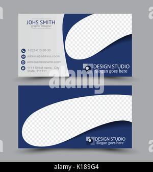 Carte de visite modèle de conception de l'entreprise corporate style. Couleur bleu. vector illustration. Illustration de Vecteur