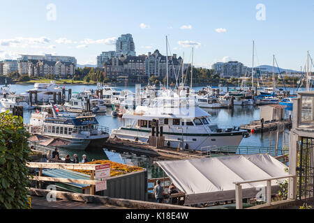 Le port intérieur de Victoria Harbour bateau bateaux capitale de la Colombie-Britannique BC Canada Amérique du Nord de l'île de Vancouver Banque D'Images