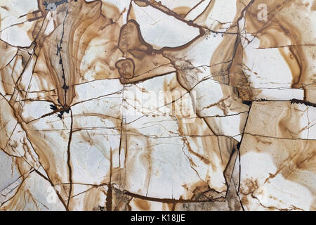 Pierre de marbre marron texture pattern background Banque D'Images