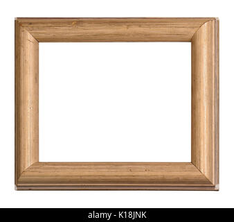 Ancien cadre doré en bois isolé avec chemin de détourage inclus Banque D'Images