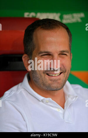 26.08.2017, Fussball 1.liga 2017-2018, 2.Spieltag, FC Augsburg - Borussia Mönchengladbach, dans der WWK-Arena Augsbourg. Manuel du formateur Baum (FC Augsburg). Photo : Cronos/MIS Banque D'Images