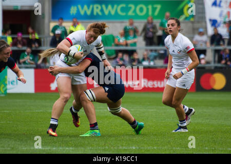 Belfast, Irlande du Nord. 26 août 2017. France v USA dernier match de Bronze à la Coupe du Monde de rugby féminin à Kingspan Stadium, à Belfast. FT : France 31 - 23 USA. Credit : Elsie Kibue / Alamy Live News Banque D'Images