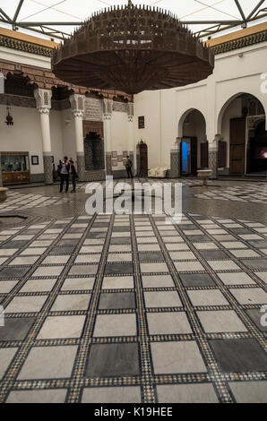 Musée de marrakech maroc, cour intérieure. Banque D'Images