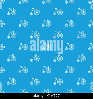 Penny Farthing-bleu transparente motif Illustration de Vecteur