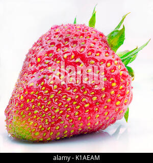 Photographie macro Close up de red strawberry Banque D'Images