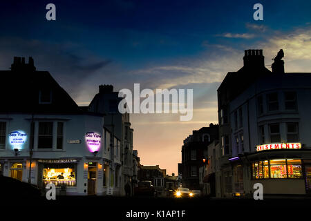 Par la lumière de nuit Banque D'Images