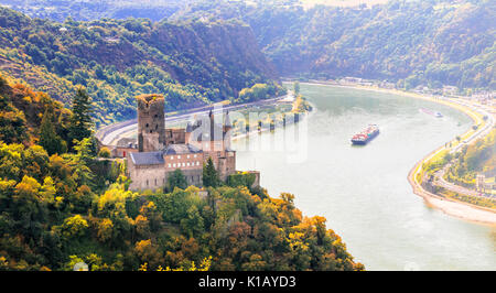 Voyage en Allemagne - célèbre Rhin croisières et magnifiques châteaux Banque D'Images