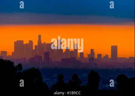 Stormy los angeles skyline Banque D'Images