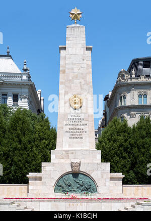 La seconde guerre mondiale mémorial à l'Armée rouge soviétique, à la place de la liberté, Budapest, Hongrie Banque D'Images