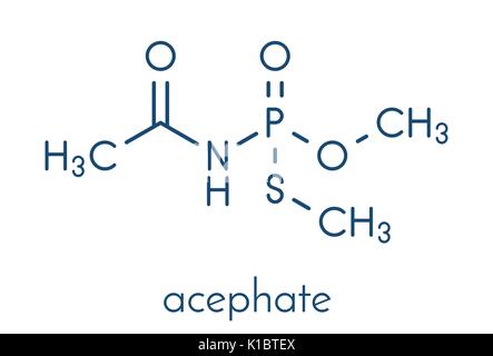 L'acéphate molécule insecticide. Formule topologique. Illustration de Vecteur