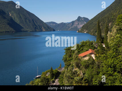 Albogasio, Lac de Lugano, Côme, Lombardie, Italie Province. Banque D'Images