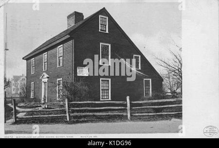 Naissance du président des Etats-Unis, John Adams, 1914. à partir de la bibliothèque publique de new york. Banque D'Images