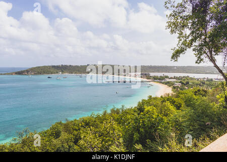 Plage de Shoal Bay à Anguilla. Régulièrement classé comme l'un des plus belles plages dans le monde. Banque D'Images