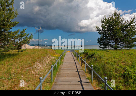 Accès à la plage, Seebad Binz, Rügen, Mecklembourg-Poméranie-Occidentale, Allemagne Banque D'Images