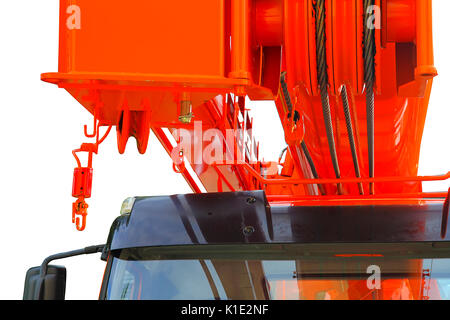 Commutateur de limite de grue / anti-deux-cylindres isolé sur fond blanc Banque D'Images