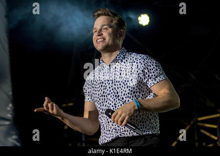 Olly Murs au Sud Carfest Overton, Hampshire Angleterre 25 août 2017 Carfest Houlbrook Jim Crédit Sud/ Alamy Banque D'Images
