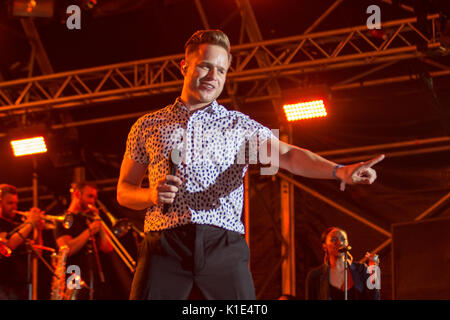 Olly Murs au Sud Carfest Overton, Hampshire Angleterre 25 août 2017 Carfest Houlbrook Jim Crédit Sud/ Alamy Banque D'Images