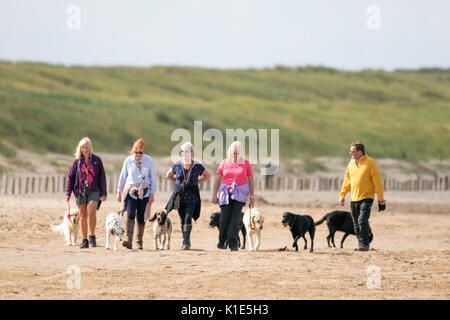 Southport, Merseyside, 26 août 2017. Météo britannique. Une journée ensoleillée sur le nord ouest de l'Angleterre comme les gens sur la plage pour une journée à Southport dans le Merseyside. Credit : Cernan Elias/Alamy Live News Banque D'Images