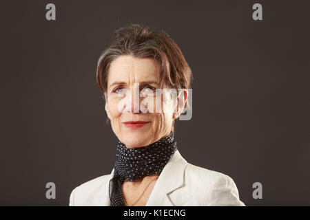 Edinburgh, Ecosse, Royaume-Uni. Août 27, 2017. Jour 16 Edinburgh International Book Festival. Sur la photo : Harriet Walter, Stade Français et de l'écran l'actrice et écrivain de la mode. Credit : Pako Mera/Alamy Live News Banque D'Images