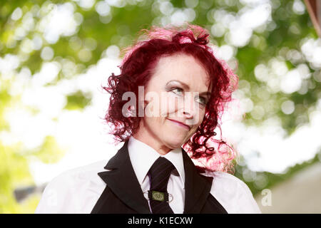 Edinburgh, Ecosse, Royaume-Uni. Août 27, 2017. Jour 16 Edinburgh International Book Festival. Sur la photo : Rosie Garland, romancier, poète et chanteur de rock band. Credit : Pako Mera/Alamy Live News Banque D'Images