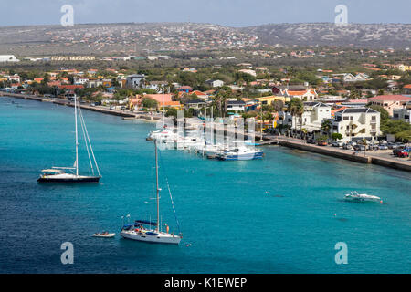 Kralendijk, Bonaire, Antilles néerlandaises sous le vent. Banque D'Images