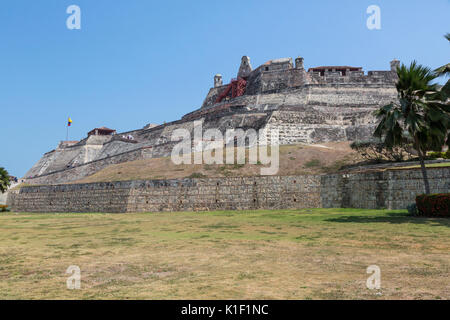 Carthagène, Colombie. Castillo de San Felipe de Barajas, 17ème-18ème siècle. Banque D'Images