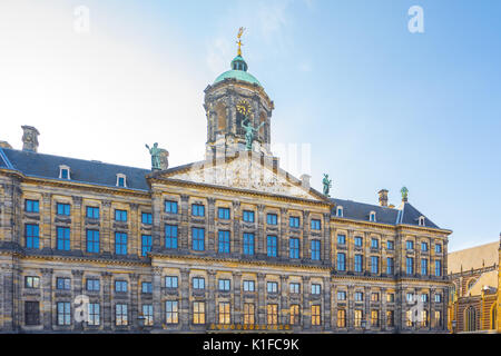 Le Palais Royal d'Amsterdam, ville aux Pays-Bas. Banque D'Images