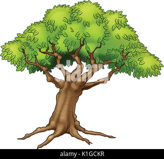Arbre de dessin animé Illustration de Vecteur