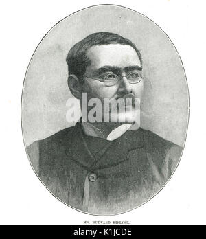 Poète et écrivain Rudyard Kipling, 1895 Banque D'Images