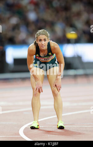 Wenda Nel (Afrique du Sud) qui se font concurrence sur le 400 m haies femmes à la demi-finale 1, 2017 championnats du monde IAAF, Queen Elizabeth Olympic Park, Stratford, London, UK. Banque D'Images