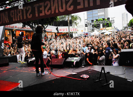 Shwayze adler cisco effectue jour 3 2e sunset strip music festival septembre 12,2009 los angeles,californie. Banque D'Images