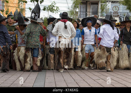 Inti Raymi célébration annuelle du solstice d'été à Cotacachi Équateur Banque D'Images