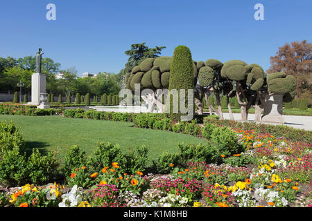 Le parc du Retiro, Parque del Buen Retiro, Madrid, Espagne Banque D'Images