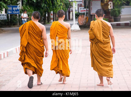 Yo les moines bouddhistes à Chiang Mai Banque D'Images