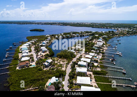 Florida,Florida Keys,Upper,Key Largo,Buttonwood Sound,Florida Bay,Bounty Lane,Sunset Cove,Pelican Key,vue aérienne au-dessus,FL17081828D Banque D'Images