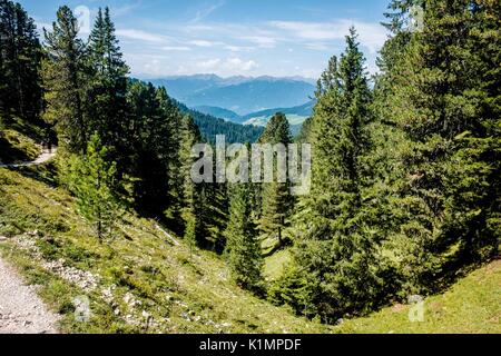 L'Italie. Août 24, 2017. Adolf Munkel est une voie panoramique dans les montagnes, que Odle Geisler à Alm, un chalet alpin à 1996mt. Credit : Mairo Cinquetti/Pacific Press/Alamy Live News Banque D'Images