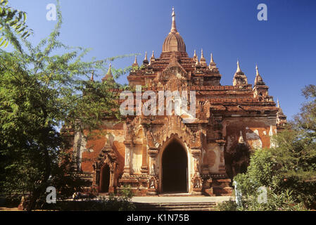 Temple Htilominlo, Pagan (Bagan), la Birmanie (Myanmar) Banque D'Images