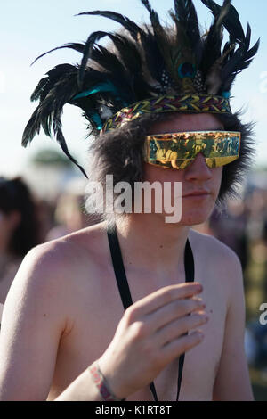 Reading, UK. Août 27, 2017. Vues générales du 2017 Reading Festival. Date de la photo : dimanche, Août 27, 2017. Crédit photo doit se lire : Roger Garfield/Alamy Live News Banque D'Images