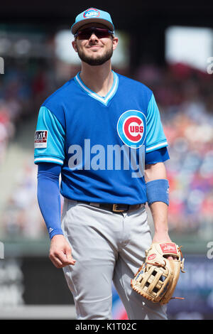 27 août 2017 : Chicago Cubs de troisième but Kris Bryant (17) au cours de la MLB match entre les Cubs de Chicago et les Phillies de Philadelphie à la Citizens Bank Park de Philadelphie, Pennsylvanie. Christopher Szagola/CSM Banque D'Images