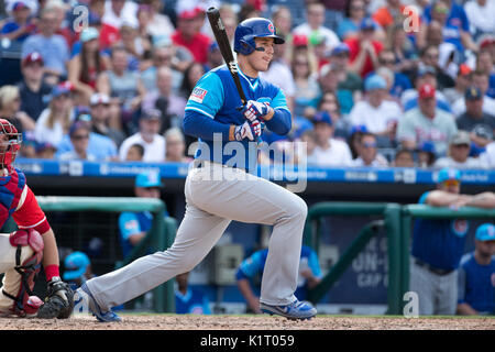 27 août 2017 : Chicago Cubs joueur Anthony Rizzo (44) en action au cours de la MLB match entre les Cubs de Chicago et les Phillies de Philadelphie à la Citizens Bank Park de Philadelphie, Pennsylvanie. Christopher Szagola/CSM Banque D'Images