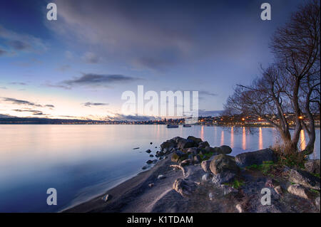 Photo de paysage deux Mile Bay, Lake Taupo, Nouvelle-Zélande Banque D'Images