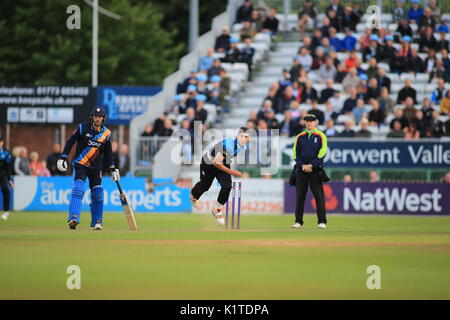 Patrick Brown, de la sauce Worcestershire Rapids pendant la Natwest T20 Blast Groupe Nord match v Derbyshire Falcons Banque D'Images