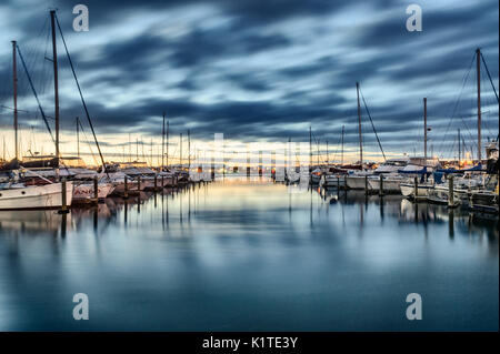 Photo de paysage de bateaux dans Tauranga Bridge Marina, Mount Maunganui Banque D'Images