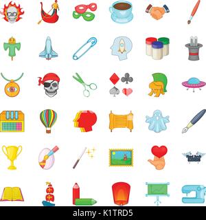 Bouteille de peinture icons set, cartoon style Illustration de Vecteur