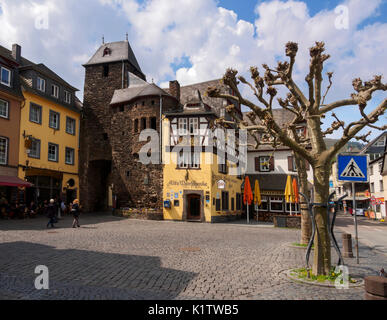 Enderttor, Cochem, Allemagne. La porte médiévale dans le mur de la ville. Banque D'Images